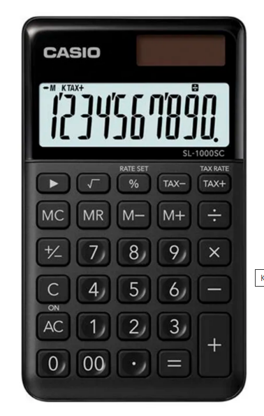 Калькулятор кишеньковий 10 розрядів чорний Casio (SL-1000SC-BK-W-EP)